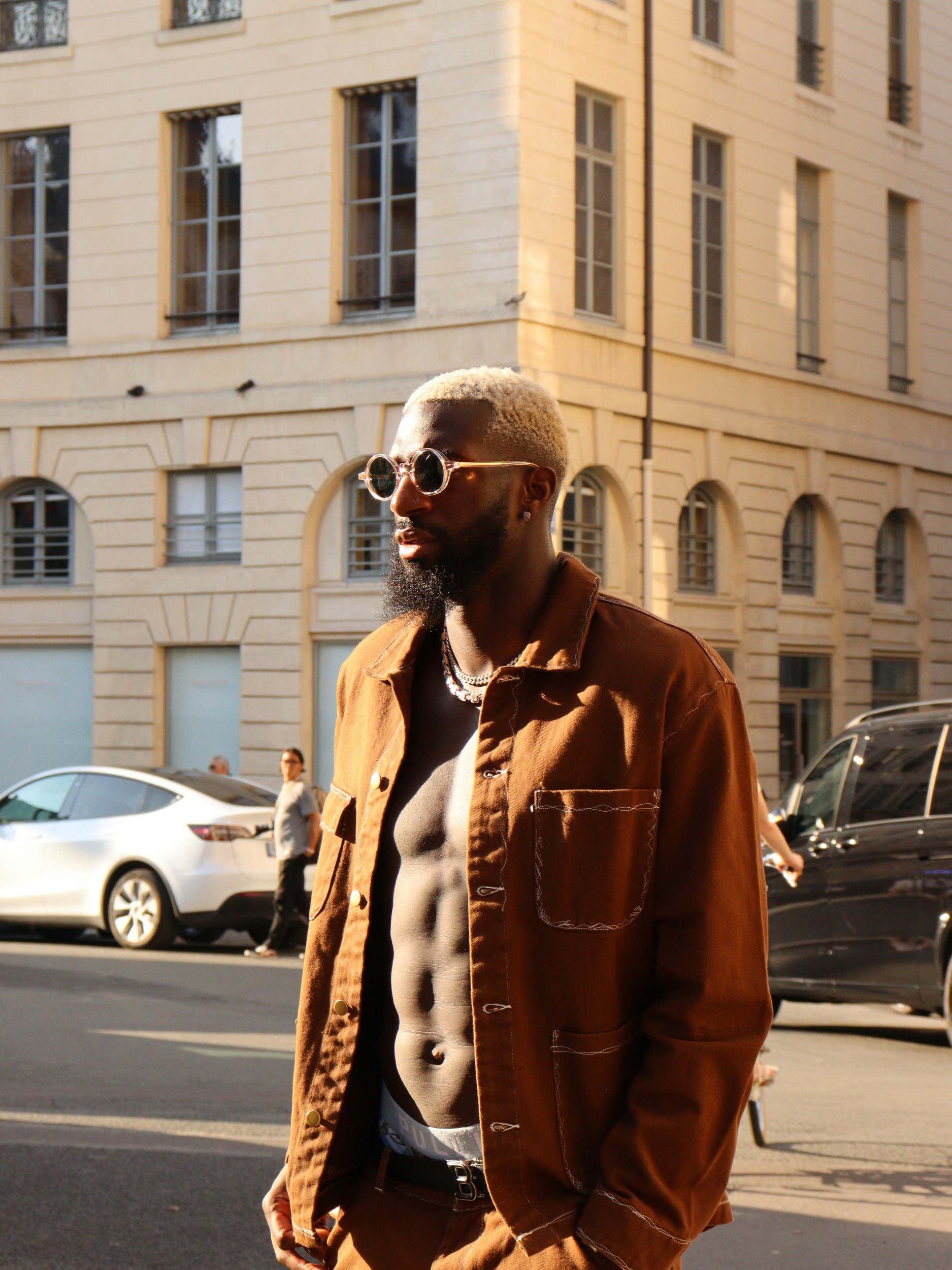 Model wearing Coach Jacket